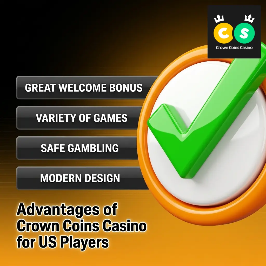 Crown Coins Casino advantages for US players including sweepstakes model, 700+ games, and mobile-optimized platform