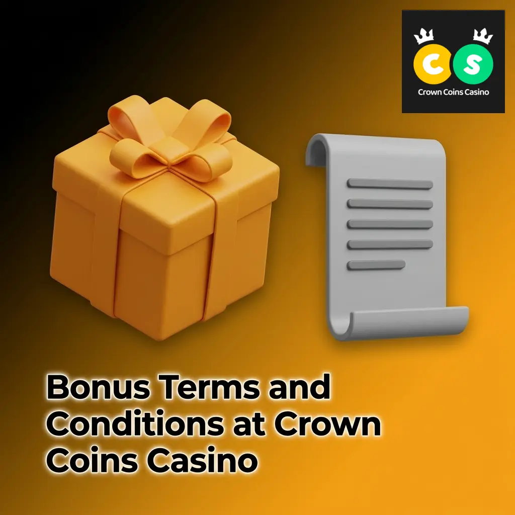 Crown Coins Casino bonus terms including eligibility, redemption rules, play-through requirements, and geo-restrictions for US players