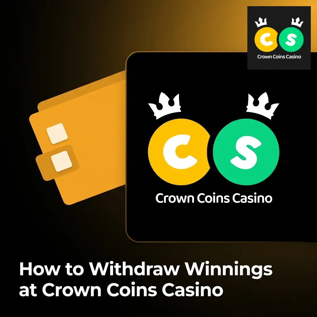 Crown Coins Casino withdrawal process showing cashier redemption steps for Sweeps Coins with payment method options