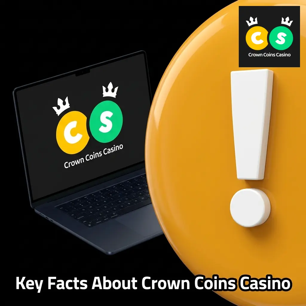 Crown Coins Casino key facts table showing bonuses, games, payment methods, and sweepstakes license details for US players