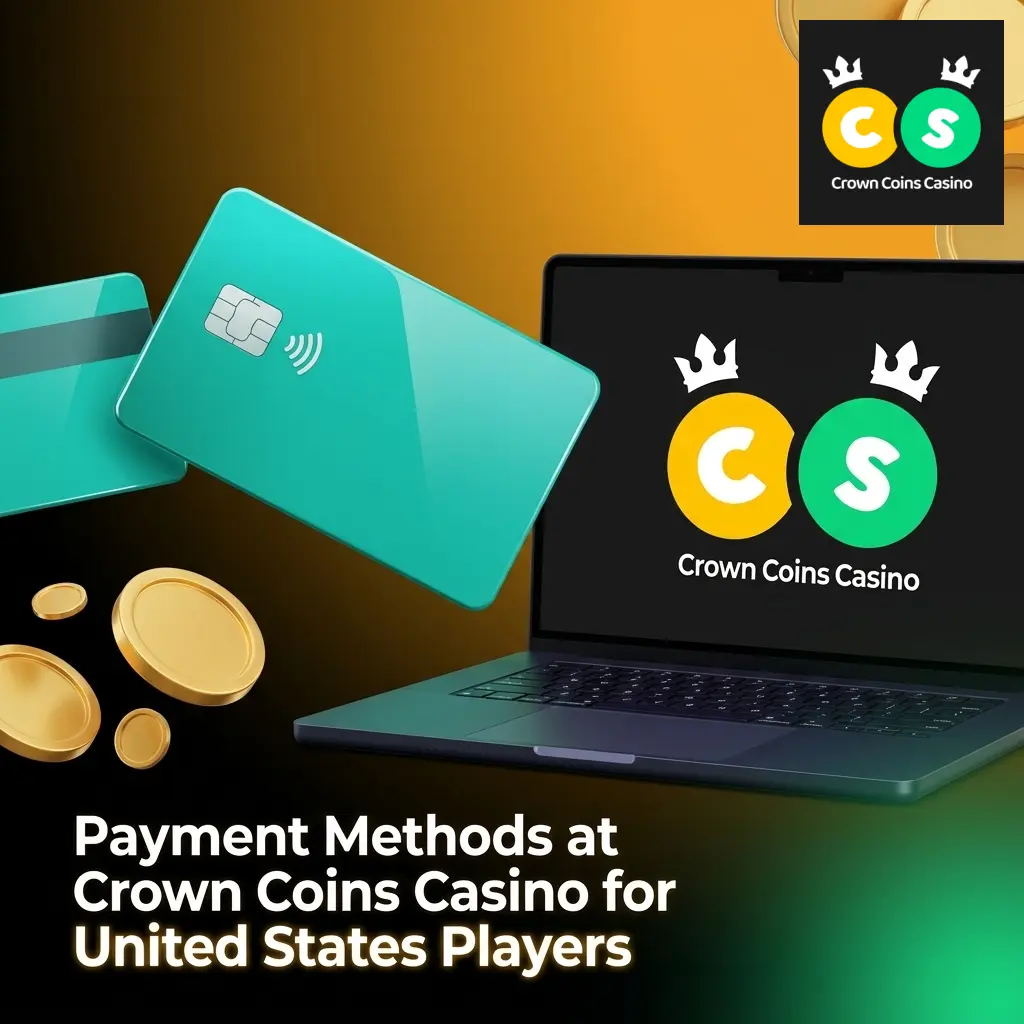 Crown Coins Casino payment methods for US players showing deposit and withdrawal limits, fees, and speed for cards and e-wallets