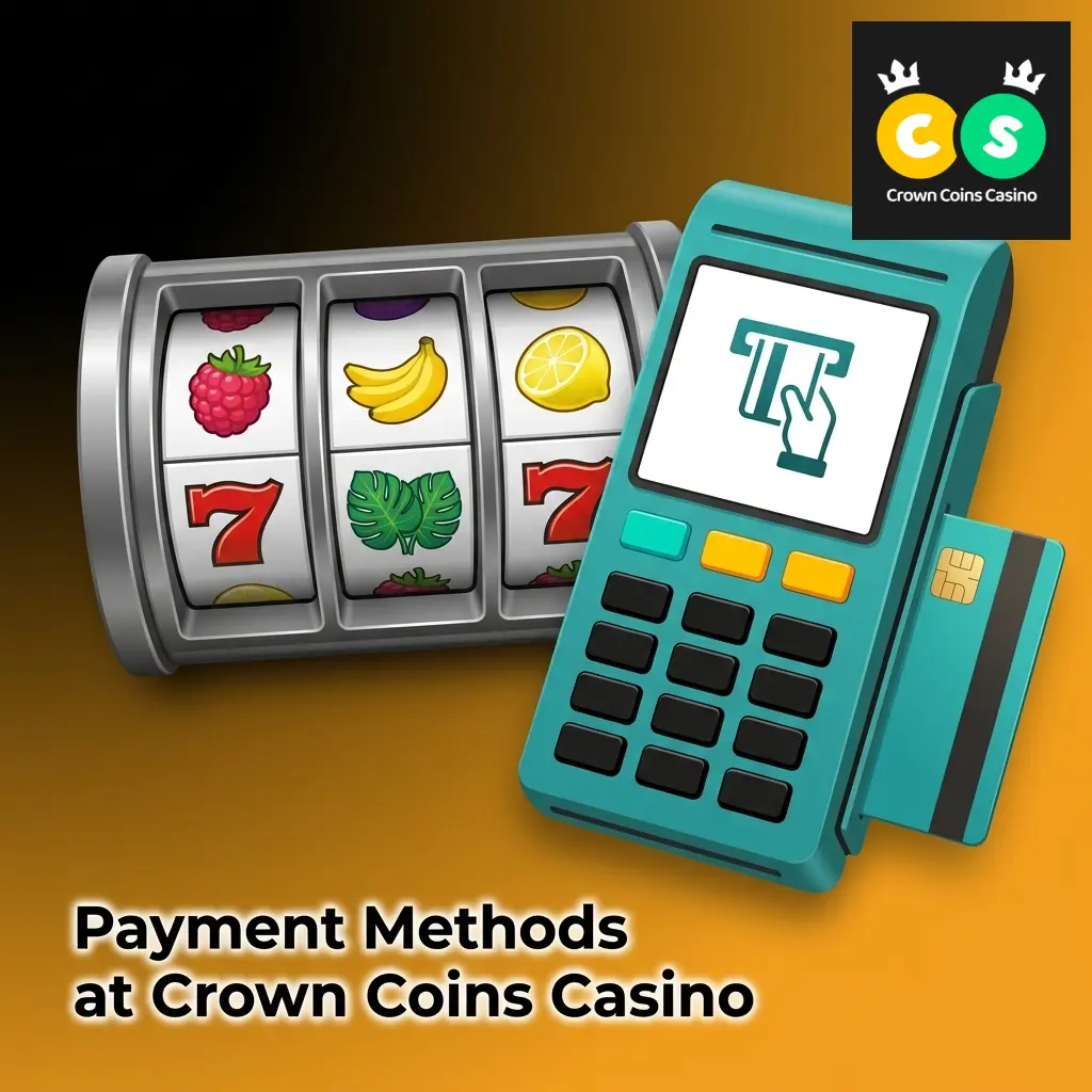 Crown Coins Casino payment methods including credit cards, digital wallets, and mobile options with SSL encryption for US players